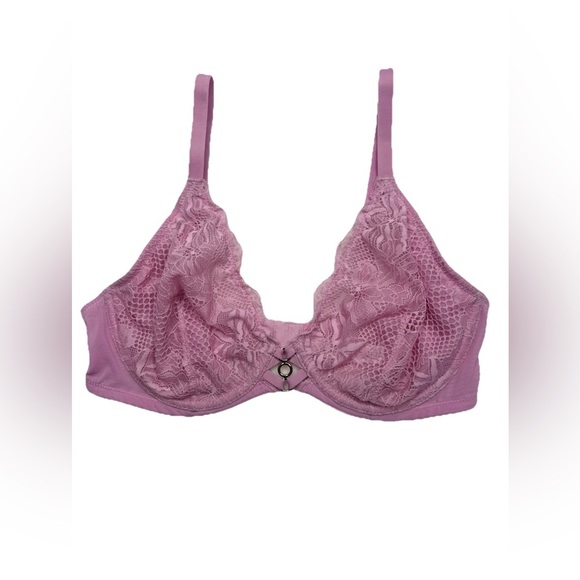 Auden Target Pink Lace Unlined Balconette Coverage Underwire Bra 38B - Picture 1 of 11